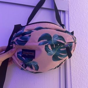 Jansport fanny pack with tropical pattern